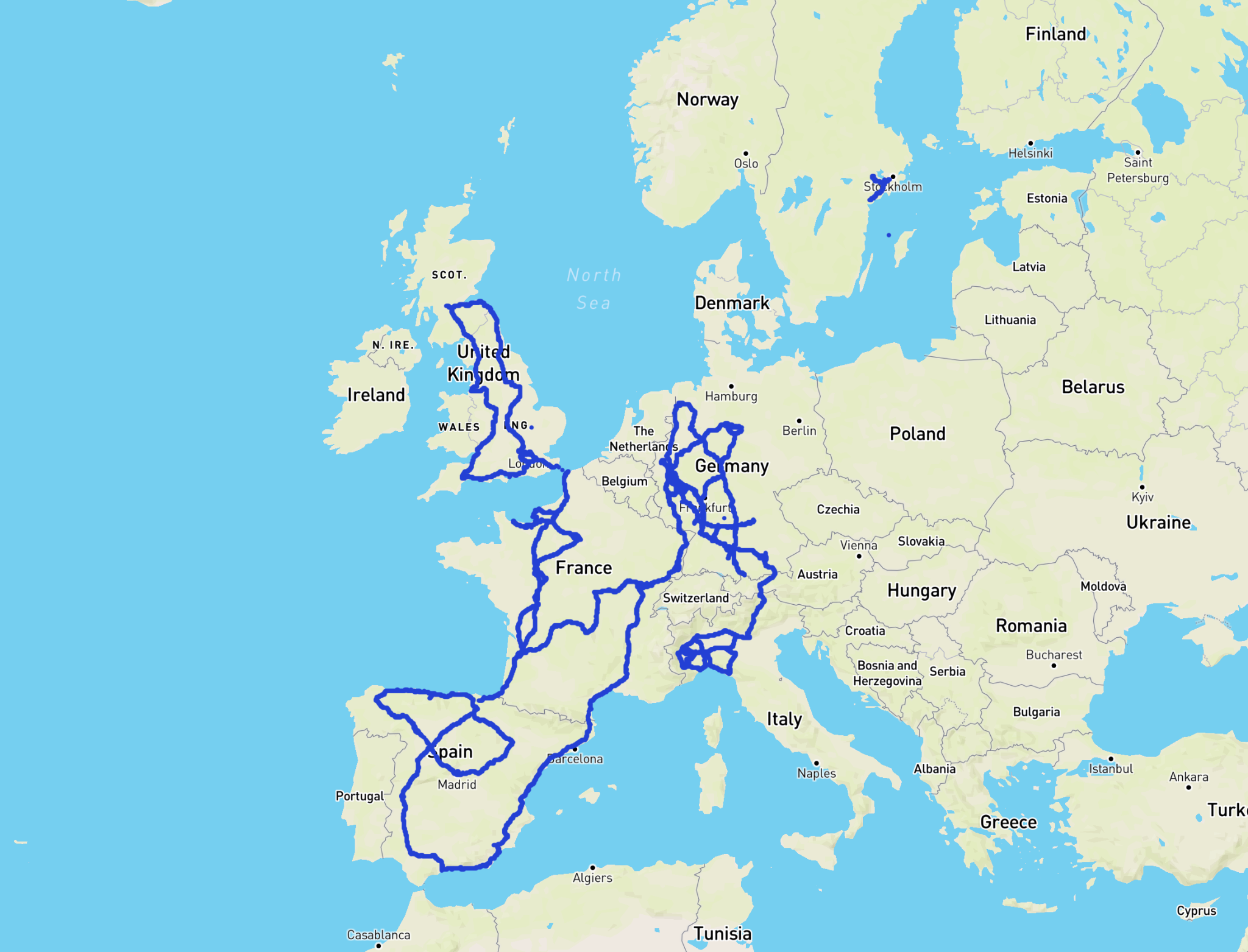 Autonomous trucking routes in Europe