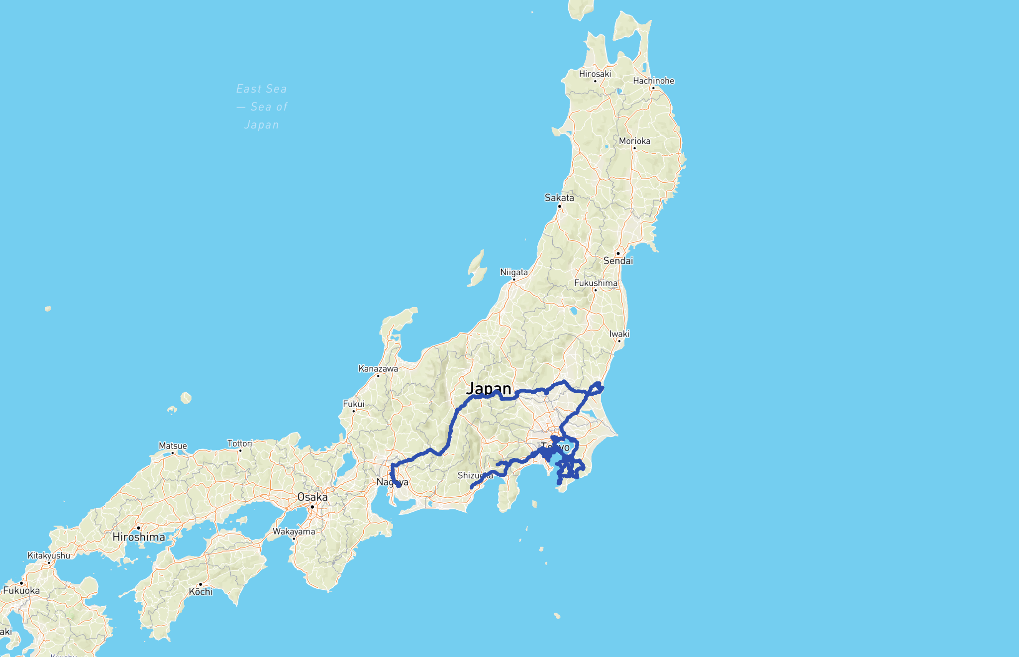 Autonomous trucking routes in Japan