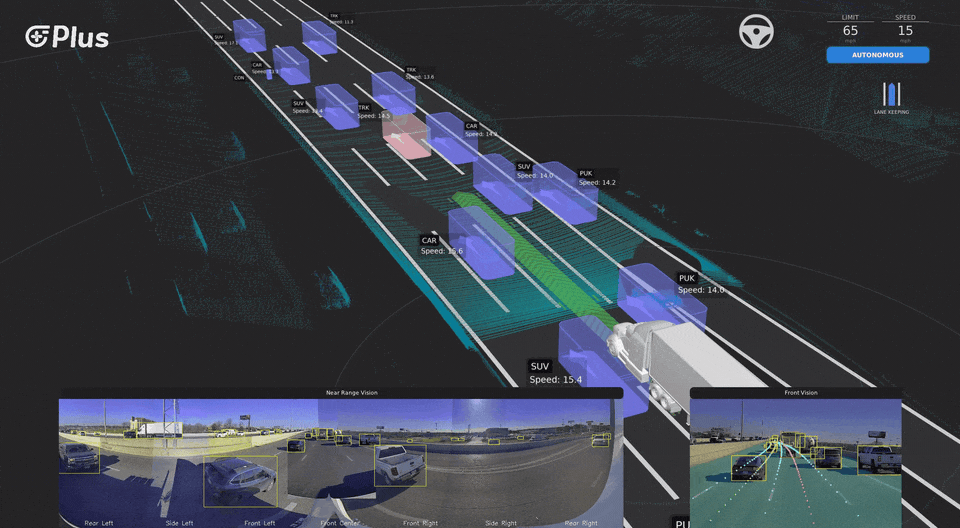 SuperDrive perception system detecting and tracking vehicles in real-time