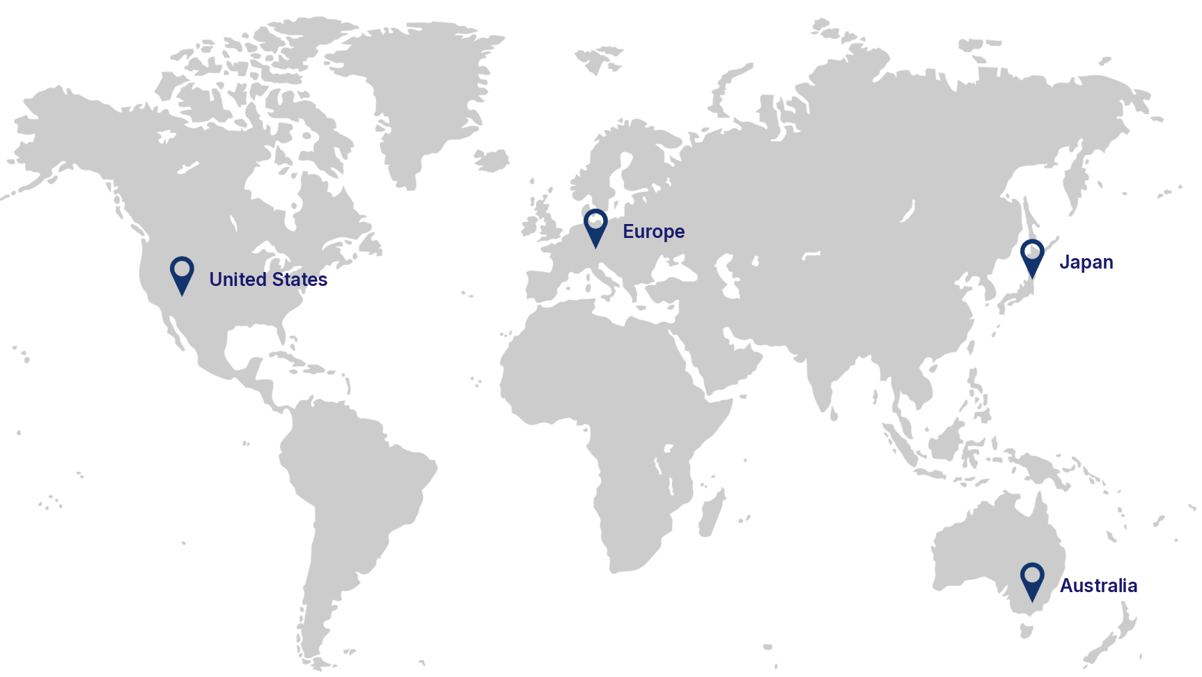 Global operations: United States, Europe, Japan, Australia